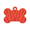 Abstract Red Spikes Bone Pet ID Tag