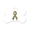 Autism Awareness Ribbon Bone Pet ID Tag