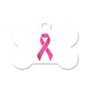 Breast Cancer Awareness Ribbon Bone Pet ID Tag