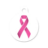 Breast Cancer Awareness Ribbon Circle Pet ID Tag