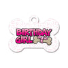 Birthday Girl Bone Pet ID Tag