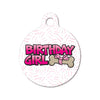 Birthday Girl Circle Pet ID Tag