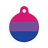 Bisexual Flag Circle Pet ID Tag