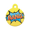 Retro Comic 'Bang' Circle Pet ID Tag