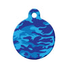 Blue Camouflage Design Circle Pet ID Tag