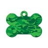 Green Camouflage Design Bone Pet ID Tag