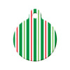 Christmas Candy Cane Stripes Circle Pet ID Tag