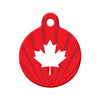 Proud Canadian Maple Leaf Circle Pet ID Tag
