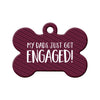 Engagement Announcement (Dads) Bone Pet ID Tag