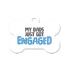 Engagement Announcement (Dads) Bone Pet ID Tag
