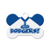 Go Dodgers! Baseball Tee Bone Pet ID Tag