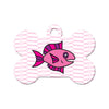 Abstract Fish (Pink & Purple) Pet ID Tag