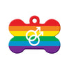 LGBT+ Pride with Male Symbols Bone Pet ID Tag