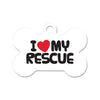 I Love My Rescue Bone Pet ID Tag