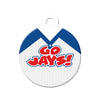 Go Jays! Baseball Tee Circle Pet ID Tag