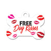 Free Dog Kisses Bone Pet ID Tag