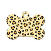 Leopard Pattern Bone Pet ID Tag