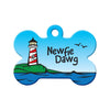 Newfie Dawg - Lighthouse Design Bone Pet ID Tag