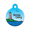 Newfie Dawg - Lighthouse Design Circle Pet ID Tag