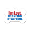 I'm Lost, Help Me Bone Pet ID Tag