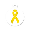 Awareness Ribbon Military, Bladder Cancer & more Circle Pet ID Tag