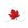 Canada Maple Leaf Design Bone Pet ID Tag