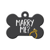 Will you Marry Me? (Grey) - Proposal Tag Bone Pet ID Tag