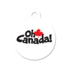 Oh Canada Maple Leaf Circle Pet ID Tag