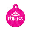 Princess with Crown Circle Pet ID Tag