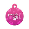 Poppa's Girl Circle Pet ID Tag