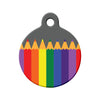 Rainbow Color Pencils Circle Pet ID Tag