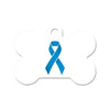Colon & Prostate Cancer Awareness Ribbon Bone Pet ID Tag