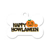 Happy Howlaween Pumpkin Bone Pet ID Tag