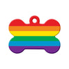 LGBT+ Pride Flag Bone Pet ID Tag
