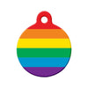 LGBT+ Pride Flag Circle Pet ID Tag
