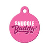 Snuggle Buddy (Pink) Circle Pet ID Tag