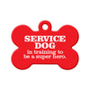 Service Dog Pet Tag Bone Pet ID Tag