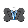 Suit & Tie Formal Wear Bone Pet ID Tag