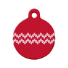 Christmas Sweater Pattern Circle Pet ID Tag