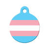 Transgender Flag Circle Pet ID Tag