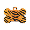 Tiger Pattern Bone Pet ID Tag