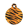 Tiger Pattern Circle Pet ID Tag