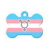 Transgender Flag & Symbol Bone Pet ID Tag
