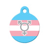 Transgender Flag & Symbol Circle Pet ID Tag
