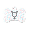Transgender Confetti Bone Pet ID Tag