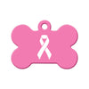 Breast Cancer Awareness Ribbon (Pink) Bone Pet ID Tag
